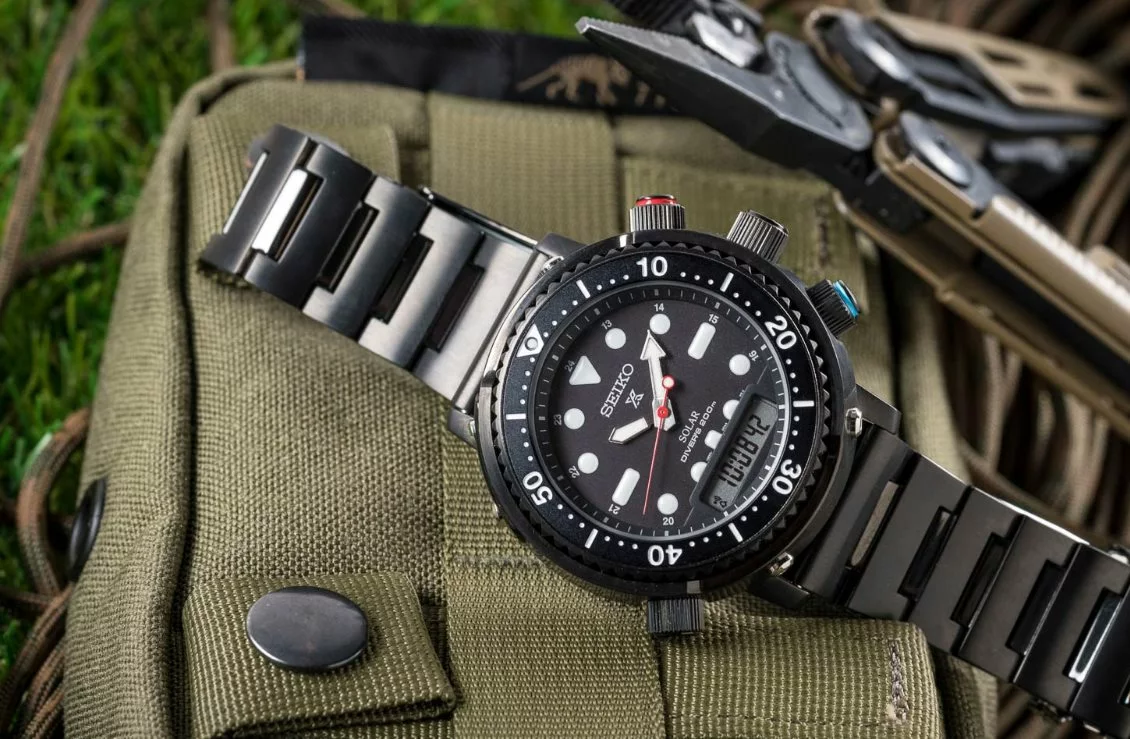 Мужские часы SEIKO SNJ037P1 PROSPEX ARNIE HYBRID DIVER'S 40TH