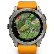 Garmin 010-02905-11 Fenix 8 Amoled 51 мм Sapphire Titanium with Spark Orange and Graphite Silicone Band, фото 2 | Интернет-магазин оригинальных часов и аксессуаров