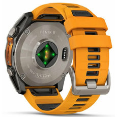 Garmin 010-02905-11 Fenix 8 Amoled 51 мм Sapphire Titanium with Spark Orange and Graphite Silicone Band, фото 6 | Интернет-магазин оригинальных часов и аксессуаров