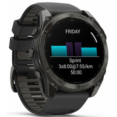 Garmin 010-02905-21 Fenix 8 Amoled 51 мм Sapphire Carbon Grey DLC with Black and Pebble Grey Silicone Band, фото 2 | Интернет-магазин оригинальных часов и аксессуаров