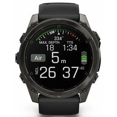 Garmin 010-02905-21 Fenix 8 Amoled 51 мм Sapphire Carbon Grey DLC with Black and Pebble Grey Silicone Band, фото 3 | Интернет-магазин оригинальных часов и аксессуаров
