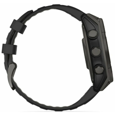 Garmin 010-02906-11 fenix 8 47mm Solar Sapphire Carbon grey DLC titanium with Black/pebble grey silicone band, фото 6 | Интернет-магазин оригинальных часов и аксессуаров