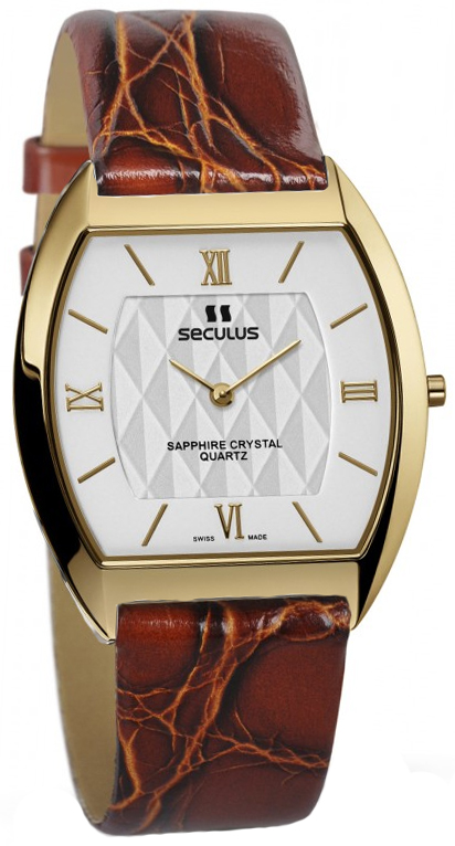 Женские часы Seculus 1613.1.106 white, pvd, brown leather - купить по цене 6749 в грн в Киеве, Днепре, отзывы в интернет-магазине Timeshop