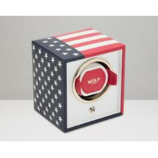Шкатулка WOLF 462304 Cub Single Winder USA Flag | Интернет-магазин оригинальных часов и аксессуаров