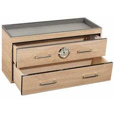 Шкатулка WOLF 460028 + 460228 Humidor with top tray Blonde, фото 2 | Интернет-магазин оригинальных часов и аксессуаров