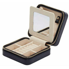 Скринька WOLF 766217 Maria Square Zip Jewelry Case - Navy, фото 5 | Интернет-магазин оригинальных часов и аксессуаров