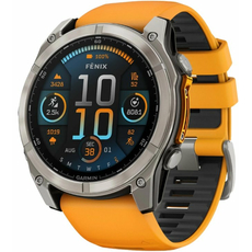 Garmin 010-02905-11 Fenix 8 Amoled 51 мм Sapphire Titanium with Spark Orange and Graphite Silicone Band | Интернет-магазин оригинальных часов и аксессуаров