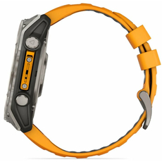 Garmin 010-02905-11 Fenix 8 Amoled 51 мм Sapphire Titanium with Spark Orange and Graphite Silicone Band, фото 4 | Интернет-магазин оригинальных часов и аксессуаров