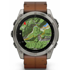 Garmin 010-02905-40 Fenix 8 Amoled 51 мм Sapphire Titanium with Chestnut Leather Band, фото 5 | Интернет-магазин оригинальных часов и аксессуаров