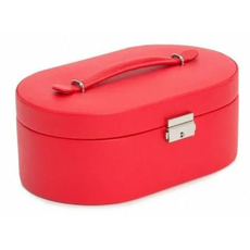 Шкатулка WOLF 280514 Heritage Oval Jewelry Box - Red Saffiano | Интернет-магазин оригинальных часов и аксессуаров
