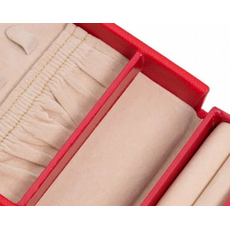 Шкатулка WOLF 281214 Heritage Fold-out Jewelry Box - Red Saffiano, фото 4 | Интернет-магазин оригинальных часов и аксессуаров