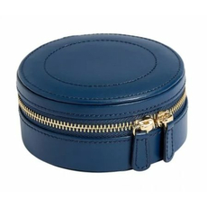 Шкатулка WOLF 392317 Sophia Round Mini Travel Zip Case Indigo | Интернет-магазин оригинальных часов и аксессуаров