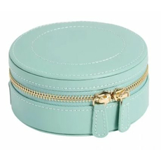 Шкатулка WOLF 392330 Sophia Round Mini Travel Zip Case Jade | Интернет-магазин оригинальных часов и аксессуаров