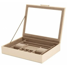 Шкатулка WOLF 392453 Sophia Jewelry Box with window Ivory, фото 3 | Интернет-магазин оригинальных часов и аксессуаров