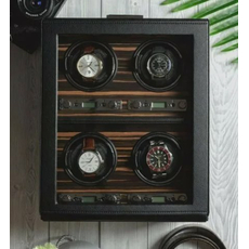 Скринька WOLF 459156 Roadster 4 Piece Winder Black, фото 6 | Интернет-магазин оригинальных часов и аксессуаров