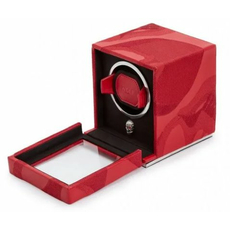 Шкатулка WOLF 493172 Memento Mori Cub Watch Winder with Cover Red, фото 2 | Интернет-магазин оригинальных часов и аксессуаров