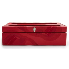 Шкатулка WOLF 493572 Memento Mori 10pc Watch Box Red | Интернет-магазин оригинальных часов и аксессуаров