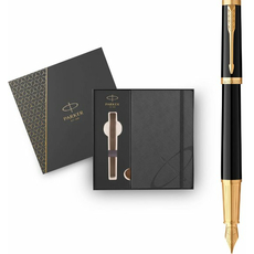 Набор Parker INGENUITY Black Lacquer GT FP F 60-011b24 (ручка + блокнот) | Интернет-магазин оригинальных часов и аксессуаров