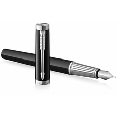 Ручка перова Parker INGENUITY Black Lacquer CT FP F 60-111, фото 2 | Интернет-магазин оригинальных часов и аксессуаров