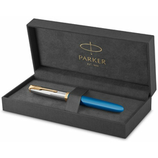 Ручка перова Parker PARKER 51 Premium Turquoise GT FP F 56-411, фото 4 | Интернет-магазин оригинальных часов и аксессуаров