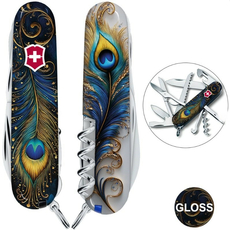 Складной нож Victorinox Huntsman DESIGN Удивительное перо Vx13713.3_R2120pk (1.3713.3.R2120pk) | Интернет-магазин оригинальных часов и аксессуаров