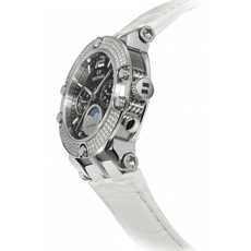 Seculus 1690.5.706 black, ss with stones, white leather, фото 2 | Интернет-магазин оригинальных часов и аксессуаров