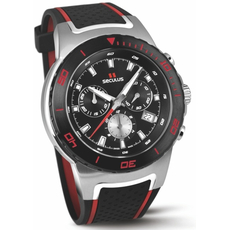Seculus 4488.2.503 black, ss tr-ipb red, silicon black red | Интернет-магазин оригинальных часов и аксессуаров