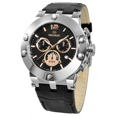 Seculus 4490.2.503 black-rose, ss, black leather | Интернет-магазин оригинальных часов и аксессуаров