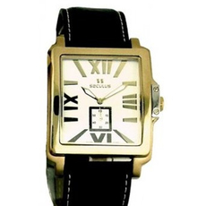 Seculus 4492.1.1069 stainless-gilt, pvd, black leather | Интернет-магазин оригинальных часов и аксессуаров