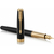 Набор Parker SONNET Black Lacquer GT FP18 F 86-011b24 (перьевая ручка + кож.чехол), фото 2 | Интернет-магазин оригинальных часов и аксессуаров