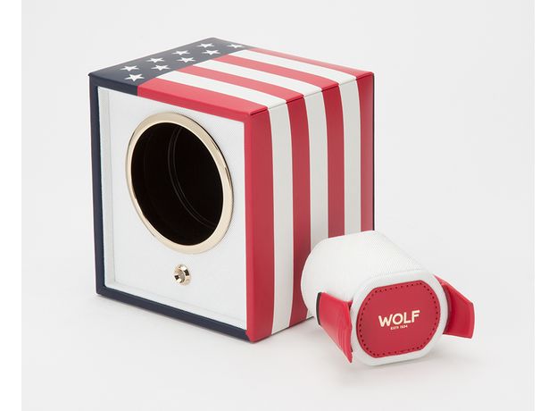 Скринька WOLF 462304 Cub Single Winder USA Flag, фото 2 | Интернет-магазин оригинальных часов и аксессуаров