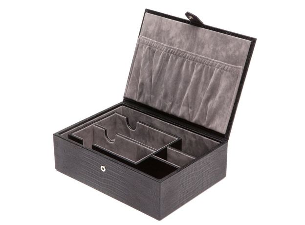 Скринька WOLF 305258 Blake Shoe Shine Black Lizard, фото 3 | Интернет-магазин оригинальных часов и аксессуаров