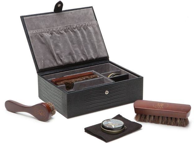 Скринька WOLF 305258 Blake Shoe Shine Black Lizard, фото 2 | Интернет-магазин оригинальных часов и аксессуаров