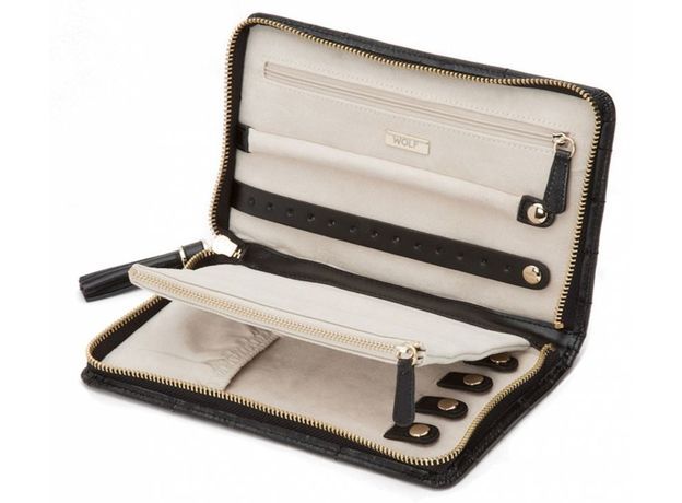 Шкатулка WOLF 324871 Caroline Portfolio Black, фото 4 | Интернет-магазин оригинальных часов и аксессуаров