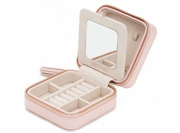 Шкатулка WOLF 329915 Caroline Zip Case Rose Quartz, фото 5 | Интернет-магазин оригинальных часов и аксессуаров