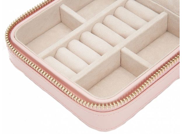 Шкатулка WOLF 329915 Caroline Zip Case Rose Quartz, фото 3 | Интернет-магазин оригинальных часов и аксессуаров
