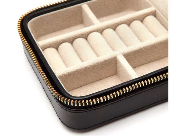 Шкатулка WOLF 329971 Caroline Zip Case Black, фото 5 | Интернет-магазин оригинальных часов и аксессуаров