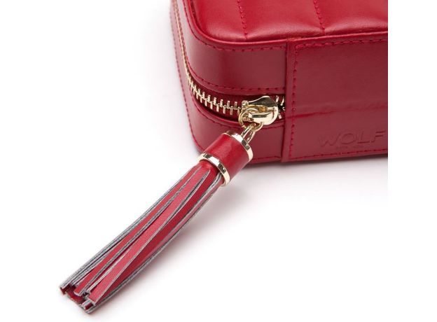 Шкатулка WOLF 329972 Caroline Zip Case Red, фото 5 | Интернет-магазин оригинальных часов и аксессуаров