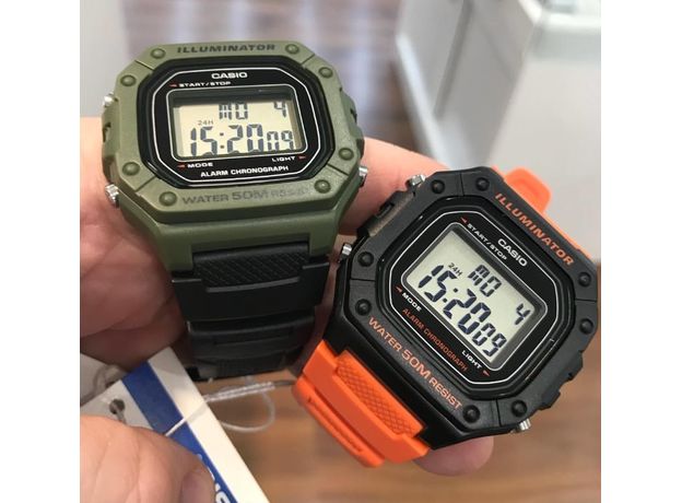CASIO W-218H-4B2VEF, Вариации товара: Черный/Оранжевый, фото 2 | Интернет-магазин оригинальных часов и аксессуаров