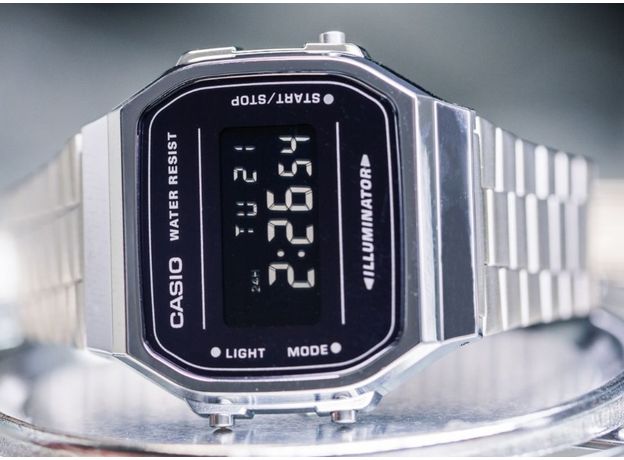 CASIO A168WEM-1EF, Варіант кольору: Сталевий/Чорний, фото 2 | Интернет-магазин оригинальных часов и аксессуаров