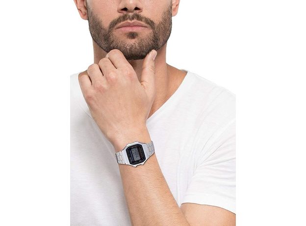 CASIO A168WEM-1EF, Варіант кольору: Сталевий/Чорний, фото 4 | Интернет-магазин оригинальных часов и аксессуаров