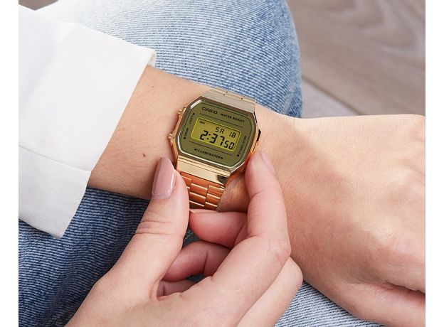 CASIO A168WEGM-9EF, Вариации товара: Позолота/Желтый, фото 3 | Интернет-магазин оригинальных часов и аксессуаров