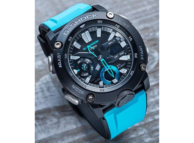 CASIO GA-2000-1A2ER, Вариации товара: Черный/Голубой, фото 2 | Интернет-магазин оригинальных часов и аксессуаров