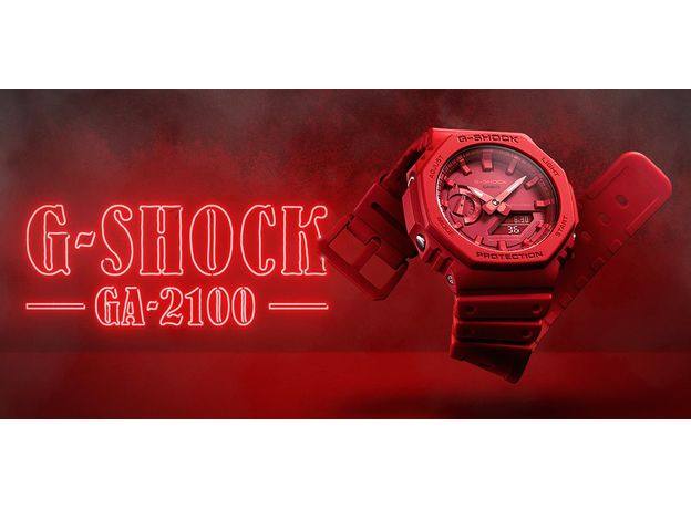 CASIO GA-2100-4AER, Вариации товара: Красный, фото 4 | Интернет-магазин оригинальных часов и аксессуаров