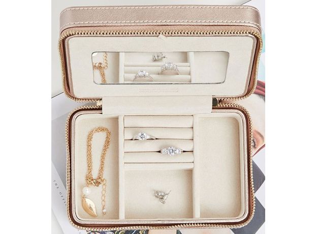 Шкатулка WOLF 213616 Palermo Zip Case Rose Gold, фото 3 | Интернет-магазин оригинальных часов и аксессуаров