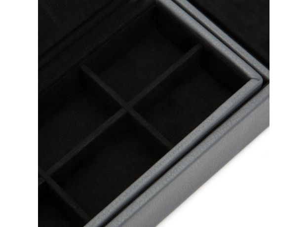 Шкатулка WOLF 465165 Howard Valet Tray W/ Roll Grey, фото 6 | Интернет-магазин оригинальных часов и аксессуаров