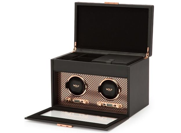 Шкатулка WOLF 469316 Axis Double w/ storage Copper, фото 3 | Интернет-магазин оригинальных часов и аксессуаров