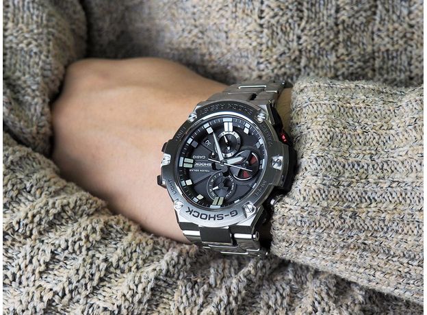 CASIO GST-B100D-1AER Bluetooth, Варіант кольору: Сталевий/Чорний, фото 11 | Интернет-магазин оригинальных часов и аксессуаров