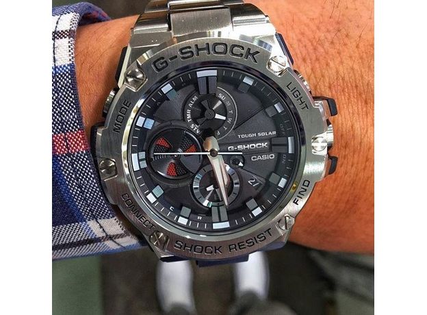 CASIO GST-B100D-1AER Bluetooth, Варіант кольору: Сталевий/Чорний, фото 2 | Интернет-магазин оригинальных часов и аксессуаров