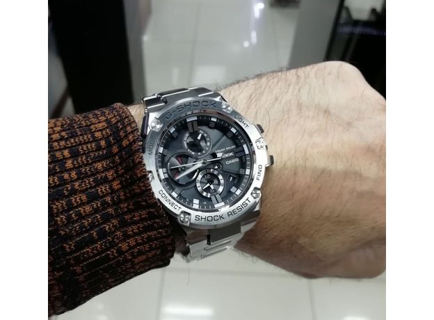 CASIO GST-B100D-1AER Bluetooth, Варіант кольору: Сталевий/Чорний, фото 10 | Интернет-магазин оригинальных часов и аксессуаров